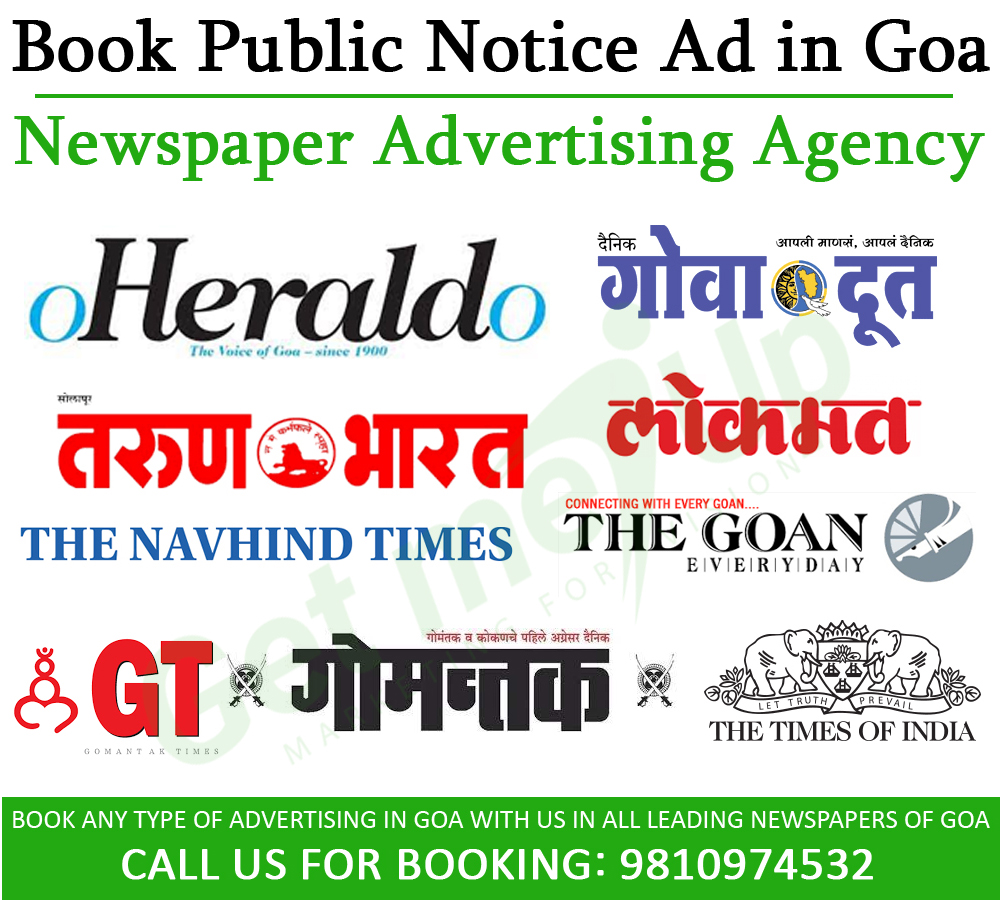 Book Public Notice Ad in Goa