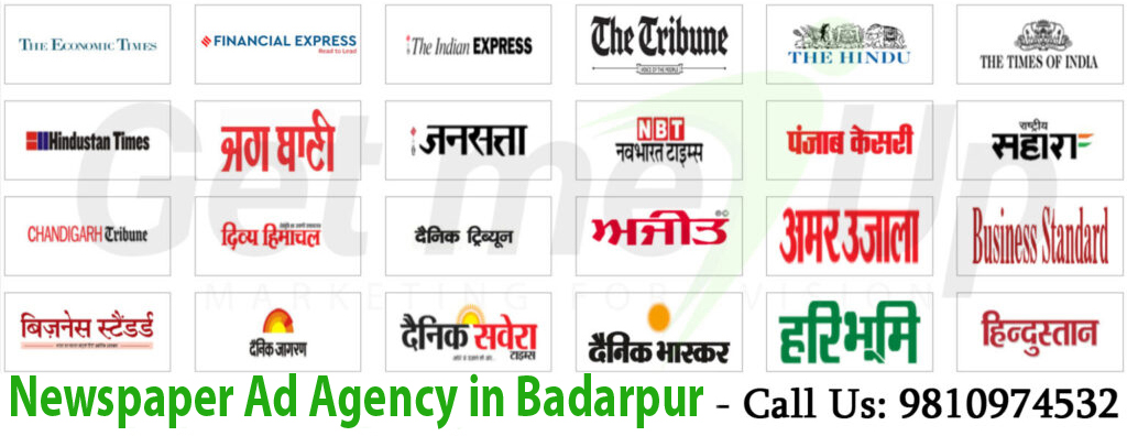 Newspaper Ad Agency in Badarpur