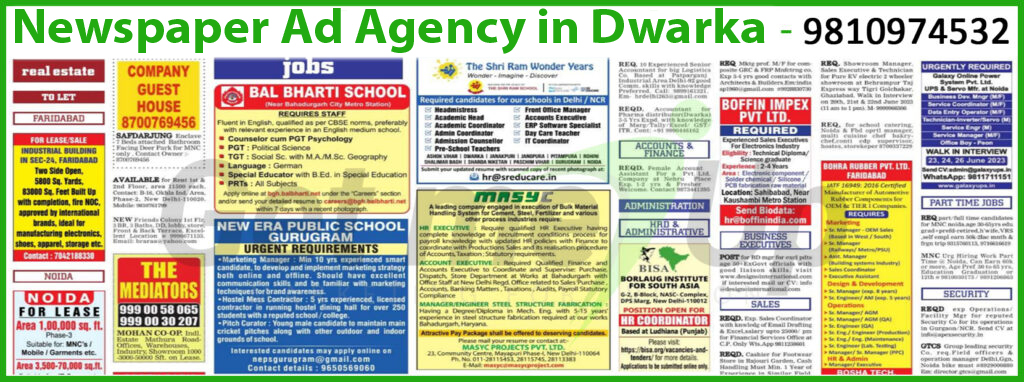 Newspaper Ad Agency in Dwarka