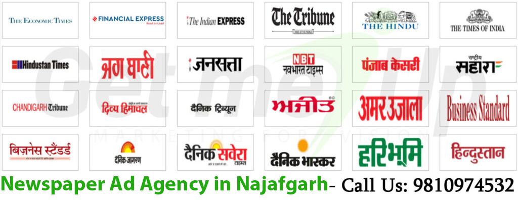 Newspaper Ad Agency in Najafgarh