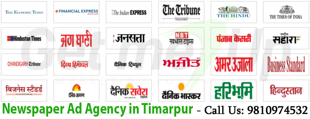 Newspaper Ad Agency in Timarpur